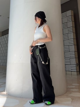 「KBF（ケイビーエフ）のアイテム（帽子）」を使った、ﾊｲﾅさん（レディース・159cm）の夏コーディネート