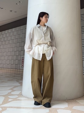 「厚底スニーカー」｜ﾊｲﾅさん（レディース・159cm）の春コーディネート