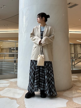 「KBF（ケイビーエフ）のアイテム（ジャケット/アウター）」を使った、ﾊｲﾅさん（レディース・159cm）の春コーディネート