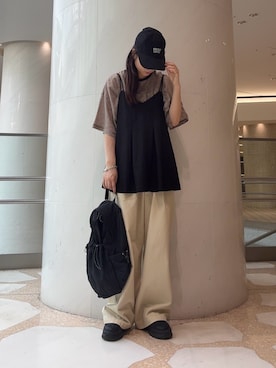「KBF（ケイビーエフ）のアイテム（帽子）」を使った、ﾊｲﾅさん（レディース・159cm）の夏コーディネート