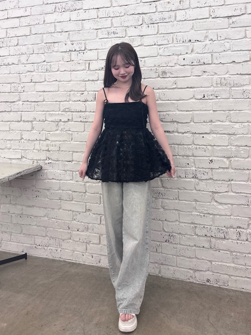 セール】【SALON by Chico】ローズチュールペプラムブラウス（シャツ