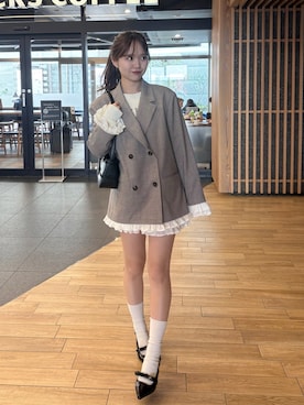 miyu 🤍さん（レディース・156cm）の冬コーディネート