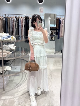 「韓国コーデ」｜「アイテム（ワンピース/ドレス）」を使った、miyu 🤍さん（レディース・156cm）の春コーディネート