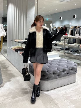 「アイテム（ブルゾン）」を使った、miyu 🤍さん（レディース・156cm）の夏コーディネート