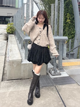 「アイテム（その他小物）」を使った、miyu 🤍さん（レディース・156cm）の秋コーディネート