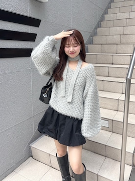 「アイテム（ボストンバッグ）」を使った、miyu 🤍さん（レディース・156cm）の秋コーディネート