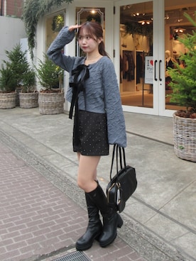 「アイテム（ボストンバッグ）」を使った、miyu 🤍さん（レディース・156cm）の秋コーディネート