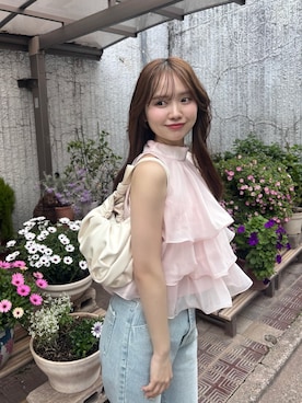 「ティアードブラウス」｜miyu 🤍さん（レディース・156cm）の春コーディネート