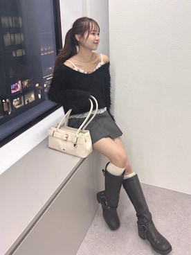 「Chico（チコ）のアイテム（スカート）」を使った、miyu 🤍さん（レディース・156cm）の秋コーディネート