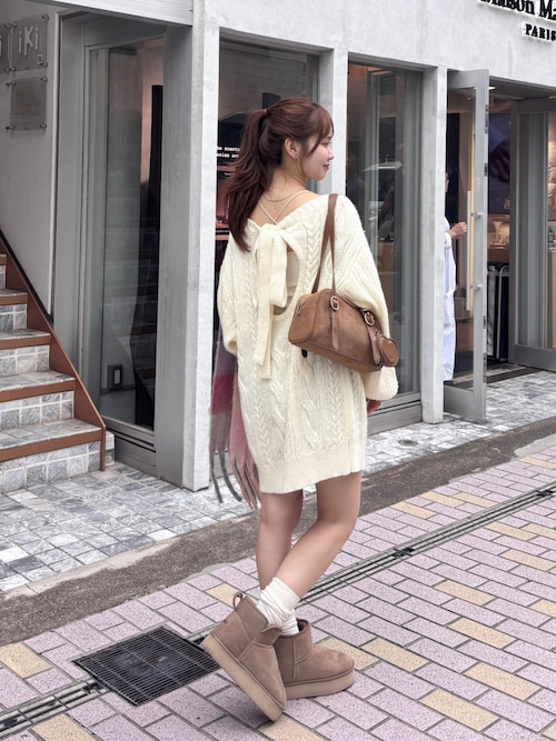 セール】バックオープンケーブルルーズワンピース（ワンピース