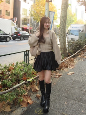 「大人ガーリー」｜miyu 🤍さん（レディース・156cm）の冬コーディネート