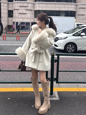 「アイテム（その他アウター）」を使った、miyu 🤍さん（レディース・156cm）の秋コーディネート