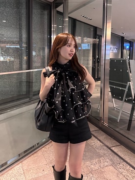 「ティアードブラウス」｜miyu 🤍さん（レディース・156cm）の春コーディネート