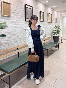 「韓国コーデ」｜「アイテム（ワンピース/ドレス）」を使った、miyu 🤍さん（レディース・156cm）の春コーディネート
