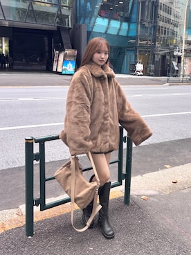 「アイテム（その他アウター）」を使った、miyu 🤍さん（レディース・156cm）の秋コーディネート