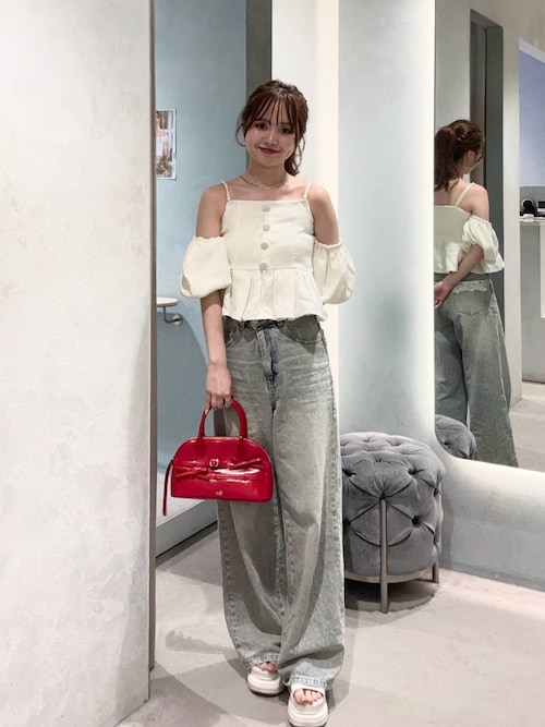 25新作 グッチ ツートーンデニムパンツ Baggy denim pant in dark blue | GUCCI® US
