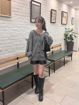 「Chico（チコ）のアイテム（スカート）」を使った、miyu 🤍さん（レディース・156cm）の秋コーディネート