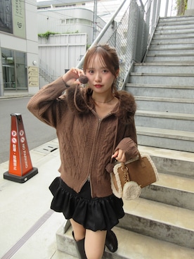 「アイテム（ボストンバッグ）」を使った、miyu 🤍さん（レディース・156cm）の秋コーディネート