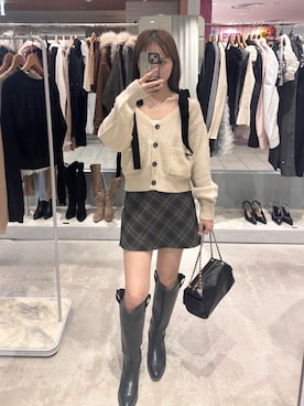 「アイテム（カーディガン/ボレロ）」を使った、miyu 🤍さん（レディース・156cm）の夏コーディネート