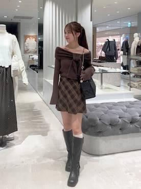 「Chico（チコ）のアイテム（スカート）」を使った、miyu 🤍さん（レディース・156cm）の秋コーディネート