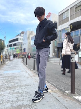 「Reebok（リーボック）のアイテム（ブルゾン）」を使った、tasukuさん（メンズ・170cm）の冬コーディネート