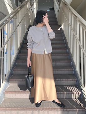 「ブラウンコーデ」｜「アイテム（カーディガン/ボレロ）」を使った、nom_373さん（レディース・164cm）の夏コーディネート