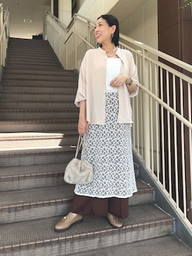 「レイヤード」｜「アイテム（キャミソール）」を使った、nom_373さん（レディース・164cm）の秋コーディネート