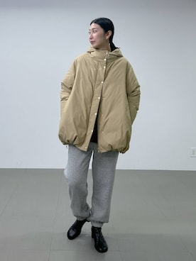 「撥水」｜「アイテム（スウェットパンツ）」を使った、sai1211さん（レディース・168cm）の秋コーディネート