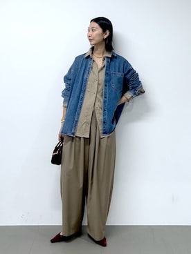 「デニム_バンヤードストーム」｜「アイテム（アクセサリー）」を使った、sai1211さん（レディース・168cm）の夏コーディネート