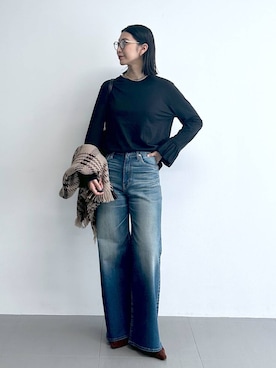 「デニム_バンヤードストーム」｜sai1211さん（レディース・168cm）の秋コーディネート