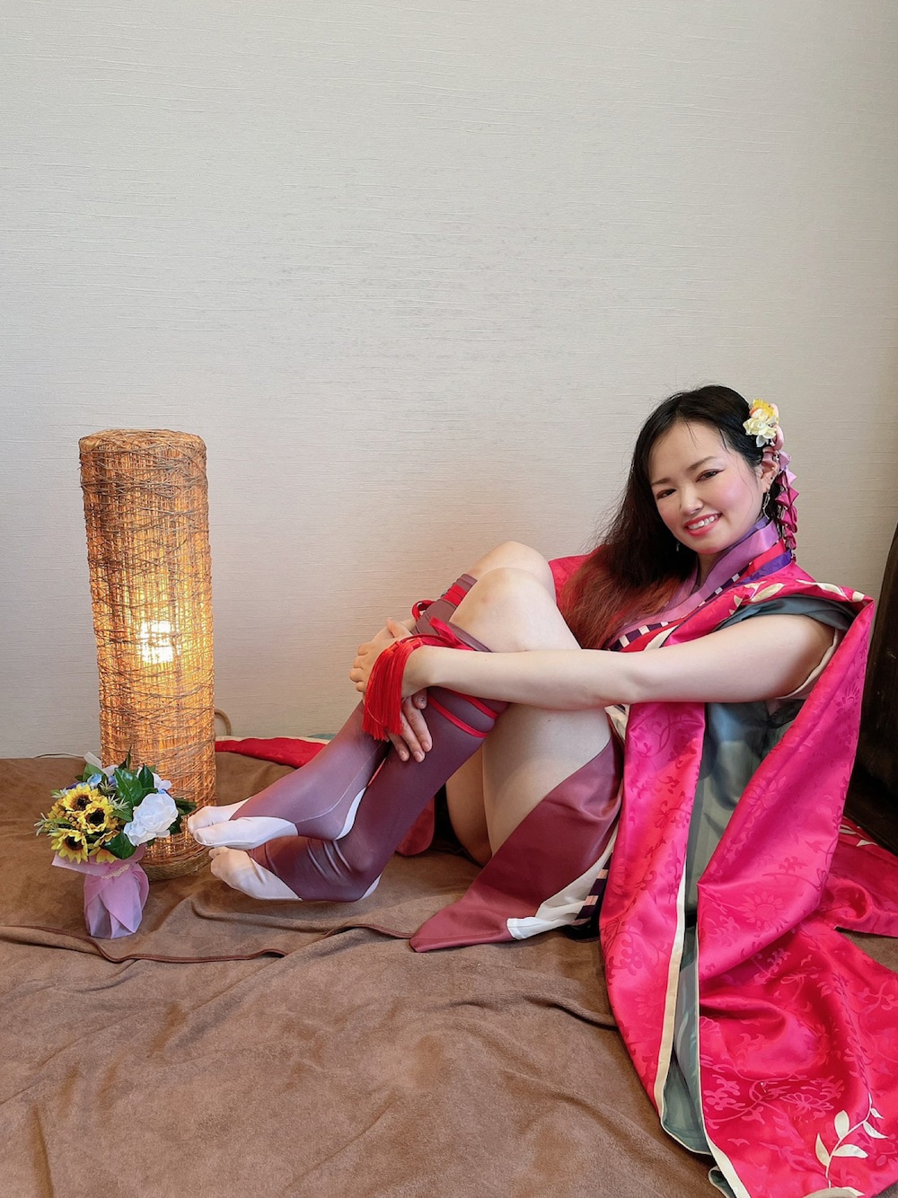 「鬼滅の刃」｜「不明のアイテム（水着/着物・浴衣、ピンク系）」を使った、ひまりさん（レディース・161cm）の春コーディネートの1枚目の写真