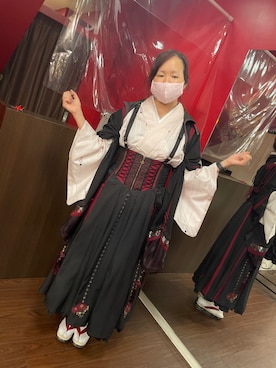 「着物」｜「アイテム（ワンピース/ドレス）」を使った、ひまりさん（レディース・161cm）の春コーディネート