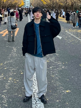 「Steven Alan（スティーブンアラン）のアイテム（スウェット）」を使った、ゆーさん（メンズ・170cm）の冬コーディネート