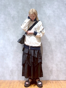 「ティアードスカート」｜「アイテム（セットアップ）」を使った、misao1130さん（レディース・161cm）の夏コーディネート
