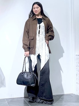 「アイテム（チュニック）」を使った、misao1130さん（レディース・161cm）の秋コーディネート