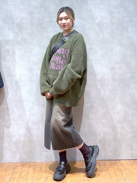 「PBLIM（ページボーイリム）のアイテム（スカート）」を使った、misao1130さん（レディース・161cm）の秋コーディネート