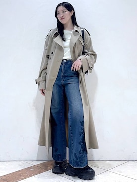 「アイテム（トレンチコート）」を使った、misao1130さん（レディース・161cm・20代）の冬コーディネート