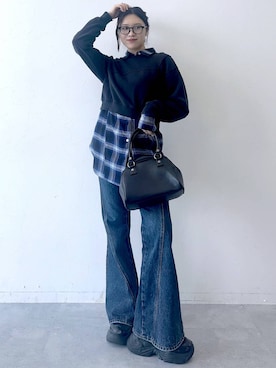 「アイテム（スウェット）」を使った、misao1130さん（レディース・161cm）の夏コーディネート