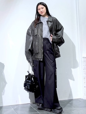 「PBLIM（ページボーイリム）のアイテム（ブルゾン）」を使った、misao1130さん（レディース・161cm）の秋コーディネート