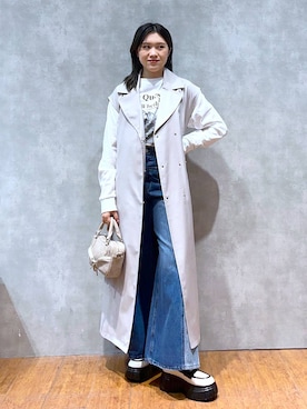 「PAGEBOY（ページボーイ）のアイテム（トレンチコート）」を使った、misao1130さん（レディース・161cm）の冬コーディネート