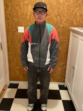 「アイテム（ナイロンジャケット）」を使った、ラッキーさん（メンズ・165cm）の秋コーディネート