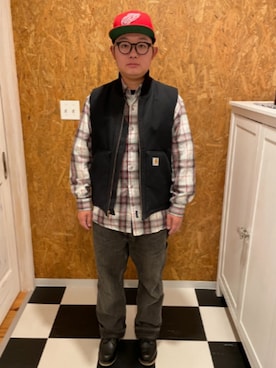 「AMERICAN NEEDLE（アメリカンニードル）のアイテム」を使った、ラッキーさん（メンズ・165cm）の秋コーディネート