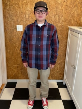 「Dickies（ディッキーズ）のアイテム（パンツ）」を使った、ラッキーさん（メンズ・165cm）の春コーディネート