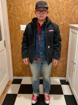 「OSHKOSH（オシュコシュ）のアイテム」を使った、ラッキーさん（メンズ・165cm）の冬コーディネート