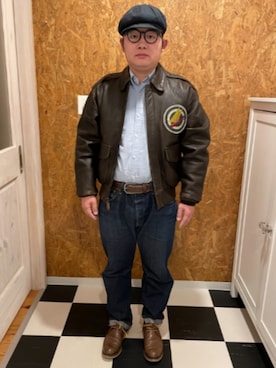 「RED KAP（レッドキャップ）のアイテム」を使った、ラッキーさん（メンズ・165cm）の春コーディネート