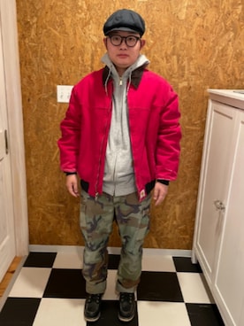 Carharttのジャケット/アウター（レッド系）を使った人気ファッション