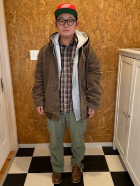 「AMERICAN NEEDLE（アメリカンニードル）のアイテム」を使った、ラッキーさん（メンズ・165cm）の秋コーディネート