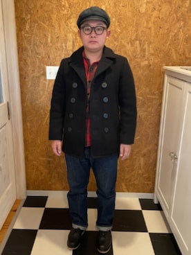 「アイテム（ピーコート）」を使った、ラッキーさん（メンズ・165cm）の秋コーディネート