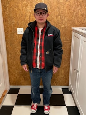 「OSHKOSH（オシュコシュ）のアイテム」を使った、ラッキーさん（メンズ・165cm）の冬コーディネート