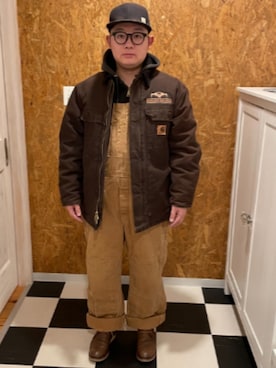 「RED WING（レッドウィング）のアイテム」を使った、ラッキーさん（メンズ・165cm）の冬コーディネート